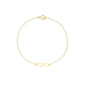 پابند طلا 18 عیار زنانه مدل بینهایت gan077